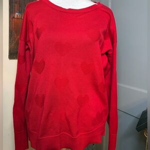Cable & Gauge Vibrant Red Heart Sweater